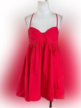Aqua x Kristopher Brock Spaghetti-Strap Babydoll Dress